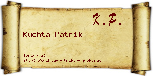 Kuchta Patrik névjegykártya